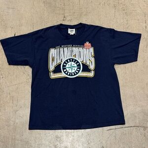 Vintage Seattle Marines 1997 Western Division Champions Lee Sport Shirt Size XXL